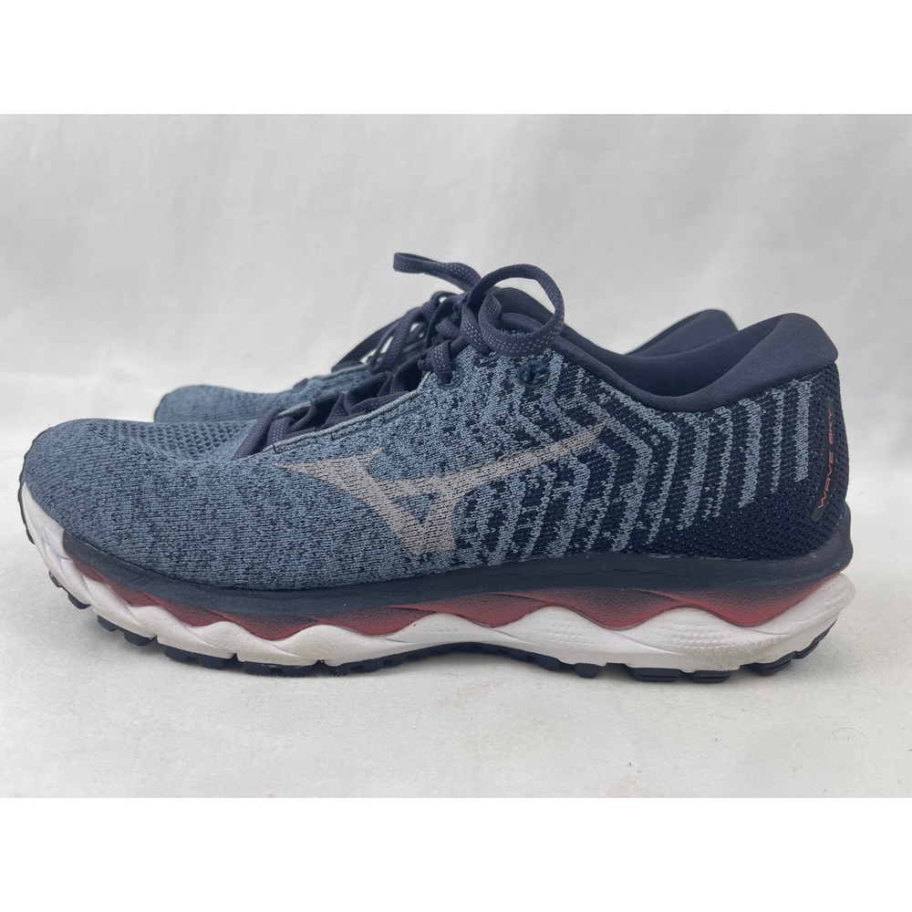 Mizuno Wave Sky WAVEKNIT 3 Women 10 Blue Excellent Running Shoes J1GD195709 - Picture 4 of 12